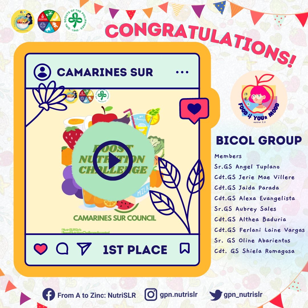 gpn_nutrislr's tweet photo. "Dreams are what we work for success."
We want to congratulate you because you did great for this activity!! Round of applause. 👏👏
We are indeed grateful to all the girls who accepted the #BoostNutritionChallenge. 

#Food4YOUrMood2
#GirlPoweredNutrition
#FromAtoZincNutriSLR https://t.co/Aj1cXVUwj3