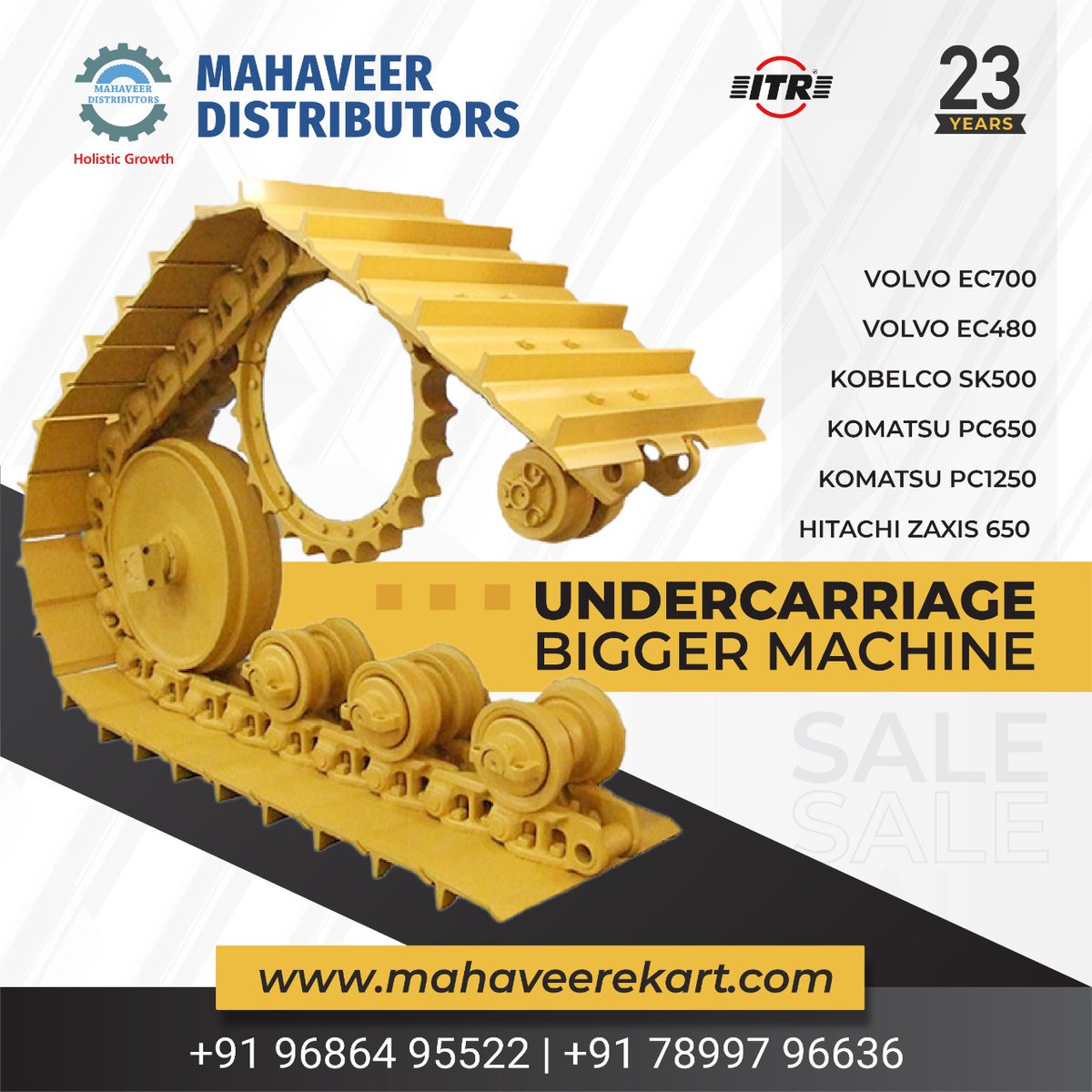 mahaveeritr's tweet photo. #MahaveerDistributors #23years #HeavyearthmovingSpares
#ITR #Heavyduty #UndercarriageParts #Trackshoeplate #Tracklinkassembly #TrackRoller #CarrierRoller #Idler #Sprocket #BoltandNut #TrackAdjusterAssembly #TrackGuard #Hitachi #Machine
Orders and Enquiry reach us @ 9686495522 https://t.co/7IGwNa7vdV