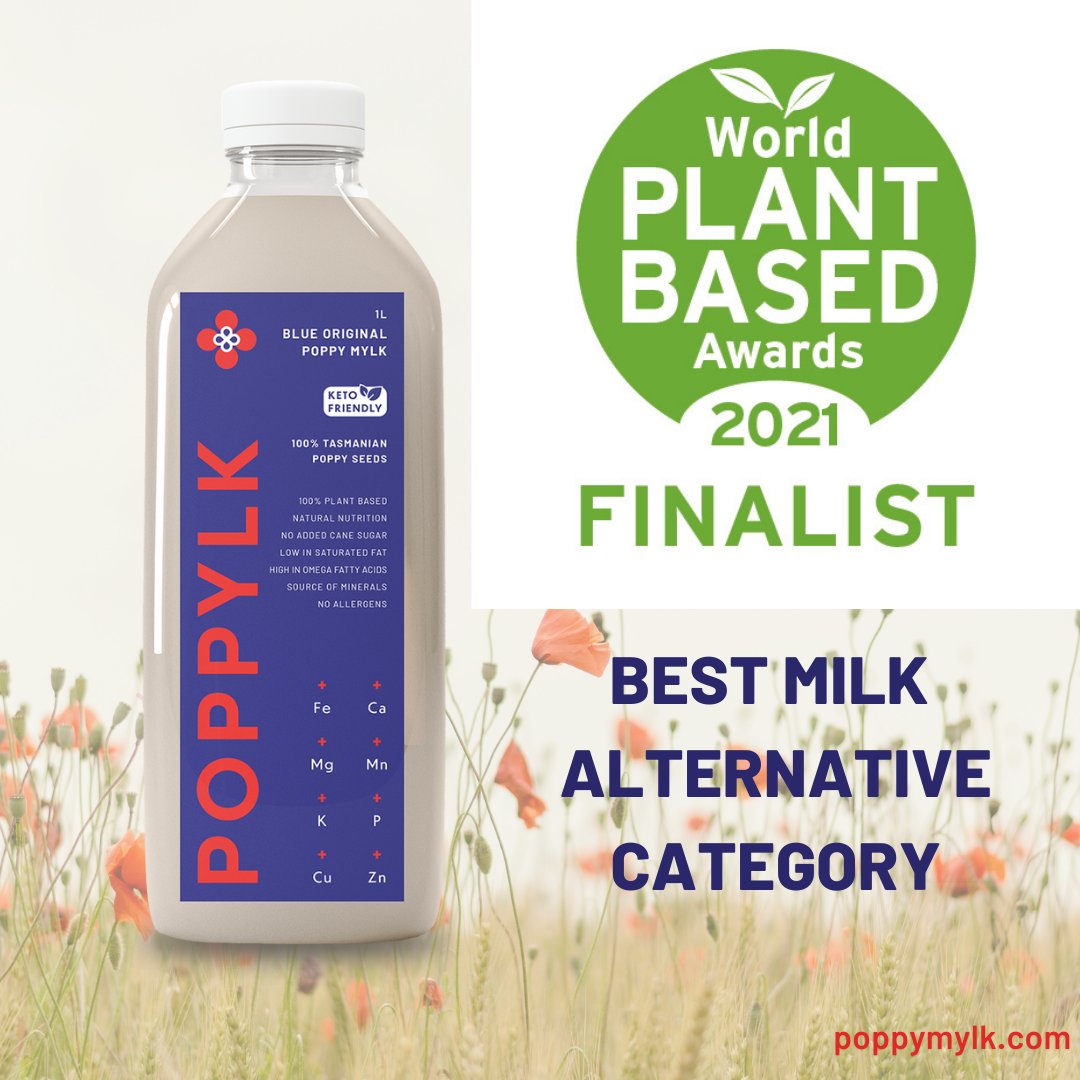 PoppyMylk's tweet photo. POPPYLK - POPPY MYLK has been shortlisted to become World Plant Based Awards 2021 Finalist as Best #MilkAlternative. Thank you @foodbevmedia
Plant-based milk product that respects nature, is sustainably made, is a source of minerals like and high in Omega fatty acids #poppymylk https://t.co/6IGD9wDGmv