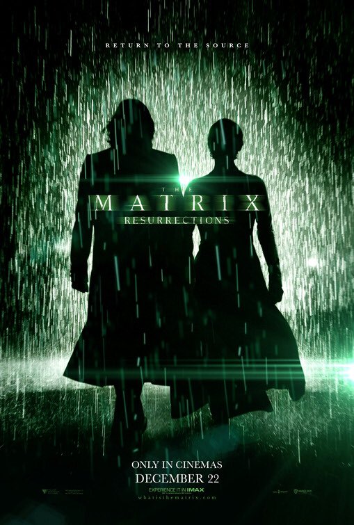 CineBinger's tweet image. New posters for ‘The Matrix Resurrections’ has been released. 

Directed by Lana Wachowski.

With: Keanu Reeves, Carrie-Anne Moss, Jada Pinkett Smith, Yahya Abdul-Mateen II, Jessica Henwick, Jonathan Groff, Neil Patrick Harris, Priyanka Chopra Jonas, and Christina Ricci.