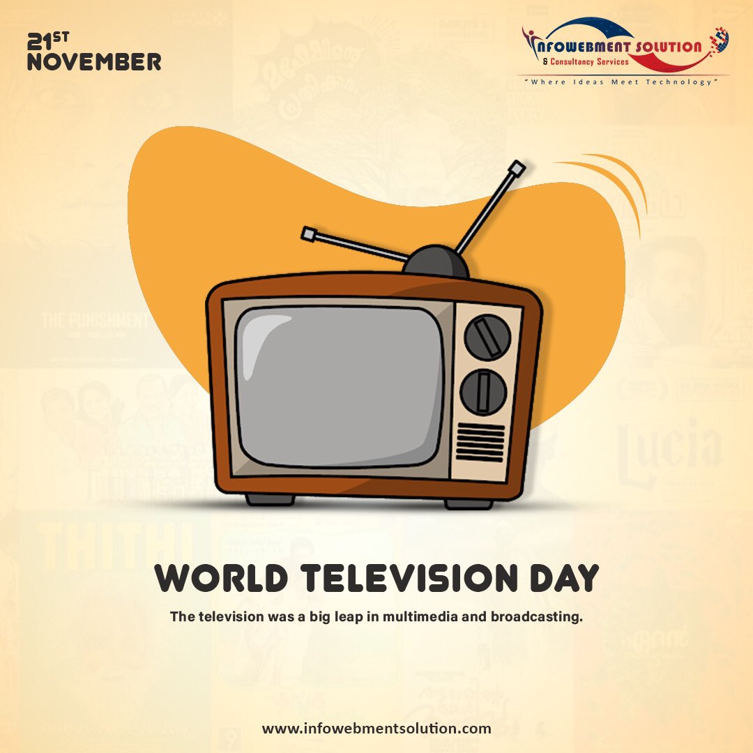 InfowebmentS's tweet photo. Let us make it a wonderful World Television Day by promising ourselves that we will always stay true to reporting the events across the world in an unbiased way. 🇮🇳
#infowebmentsolution #WorldTelevisionDay #infowebment #bestwebdesigncompany #androidapplication #digitalmarketing https://t.co/Br5FtYV2YU