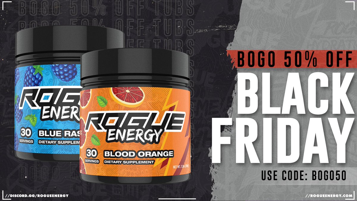 🚨BLACK FRIDAY SALE🚨

Our Biggest Sale Of The Year Has Begun!

✅Brand New Black Cherry Flavor
✅BOGO50 on tubs
✅50% off Starter Kits
✅Exclusive Black Friday shirt

RogueEnergy.com