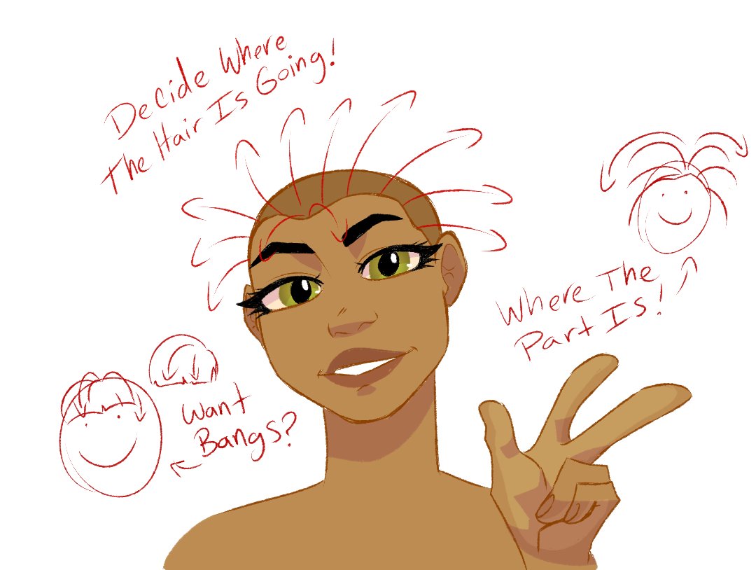 A Hair Drawing tutorial was requested!
I'm not great at explaining things but I hope this helps a little!