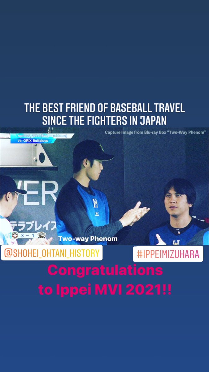 OhtaniRecords's tweet photo. Congratulations 🥳 on winning Ippei Mizuhara MVI ! The image of #shoheiohtani and #IppeiMizuhara was in Sapporo Dome in 2014. #twowayphenom #TheHaloWay #angels #LittleLeague #webelieve #jassocal #LAA #大谷翔平 #水原一平 #lovefighters #anaheim #Yankees #mariners #webelieve https://t.co/mAiIIyt4Ms