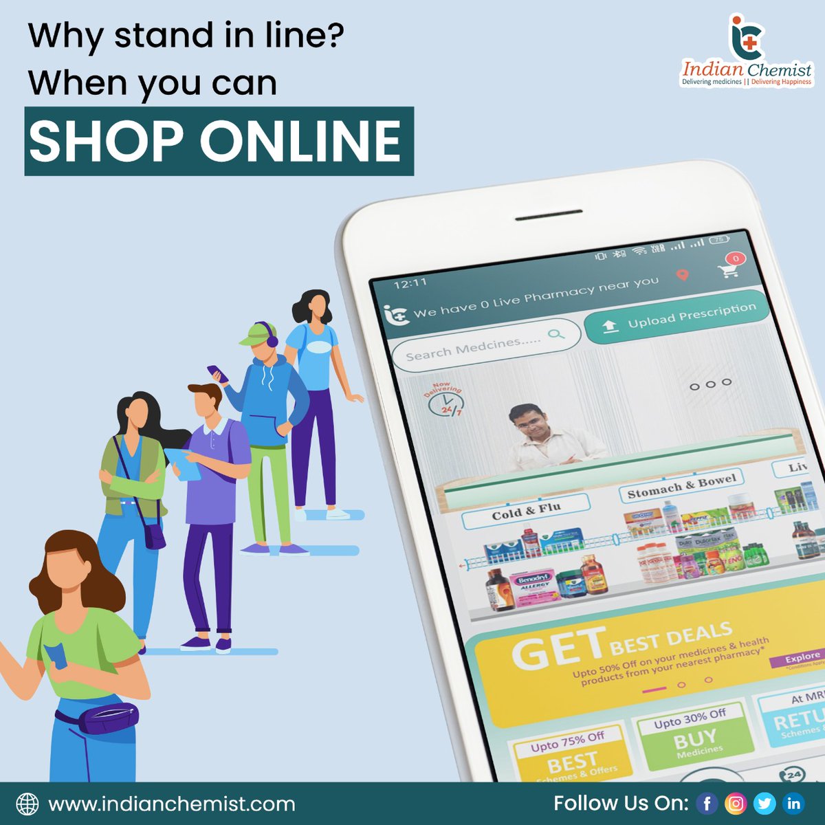 ic4you_india's tweet photo. Shop Products/Medicines #Online and Get It Deliver At Your Home within no time. Download The App and enjoy #freedelivery at your Doorstep.
#onlinepharmacy #pharmacist #healthcare #medicine #indianchemist #ic4you #onlinemedicine #healthyliving https://t.co/QOrEFPM3OU