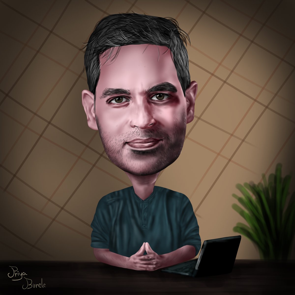 priyaburele's tweet photo. Made this Caricature sketch of @warikoo i.e. Ankur Warikoo
Medium: digital painting
#ankurwarikoo #digitalpainting #caricature https://t.co/gGwzGHrU5z