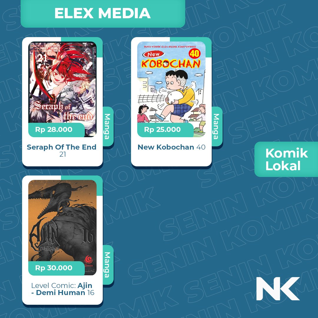 dotplus_id's tweet photo. Tetapi jangan lupa untuk cek terlebih dahulu beberapa judul yang saat ini penerbit siapkan untuk bisa NawaReaders beli di toko buku kesayanganmu.
Ini dia senarai judul komik yang bisa Kamu beli untuk minggu ini!
#seninkomik #jadwalterbit #komik #NawalaKarsa https://t.co/Dbzq9ooTGV