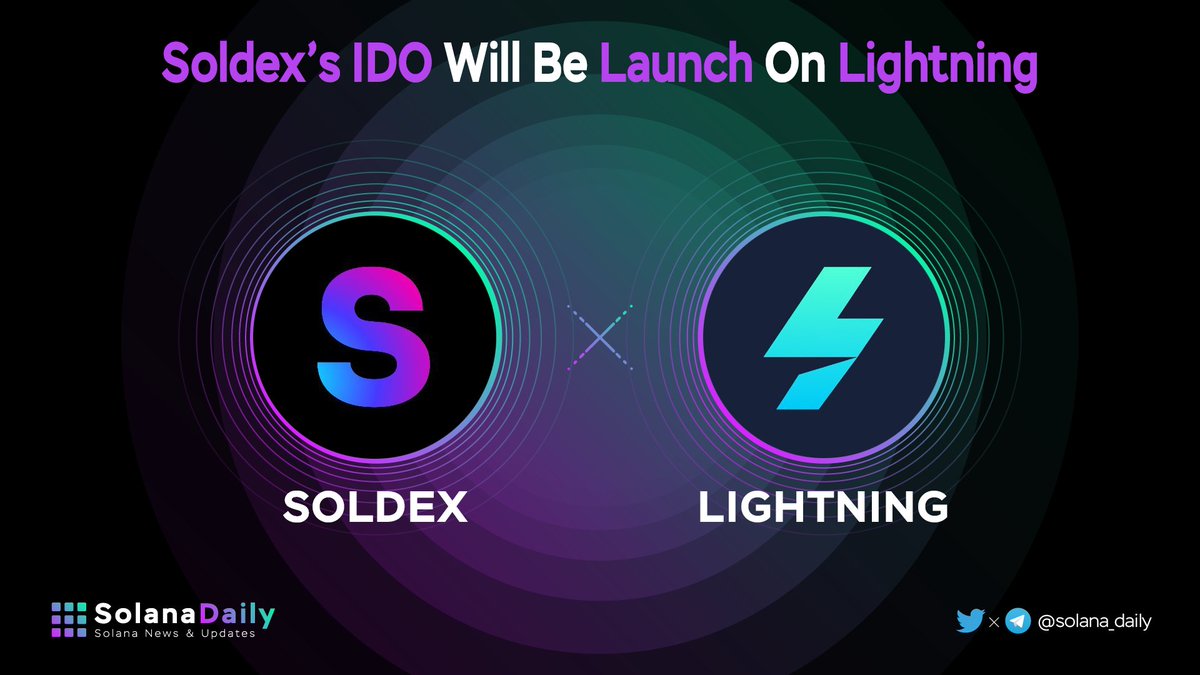 solana_daily's tweet photo. 🔥@soldexai’ IDO will be listed on @LightningDeFi

♦️@soldexai - A native, scalable and decentralized exchange governed by the community, built on @solana

📌Stay tuned for upcoming details!
@solana #SOLANA $SOL #solszn #Solanaszn #SolanaSummer https://t.co/owDlvgYqYz