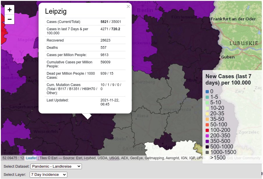 feltel's tweet photo. In #Leipzig liegt die 7T-Inzidenz am 22.11. lt. #Risklayer bei 720,2 und lt. #RKI-Dashboard bei 663,6. Am Vortag lagen die Werte bei 590,1 bzw. 501,8. #CoronaSN
Warum unterscheiden sich die Werte? Siehe https://t.co/qZCIdkAAbe https://t.co/6jtPwrVK3X