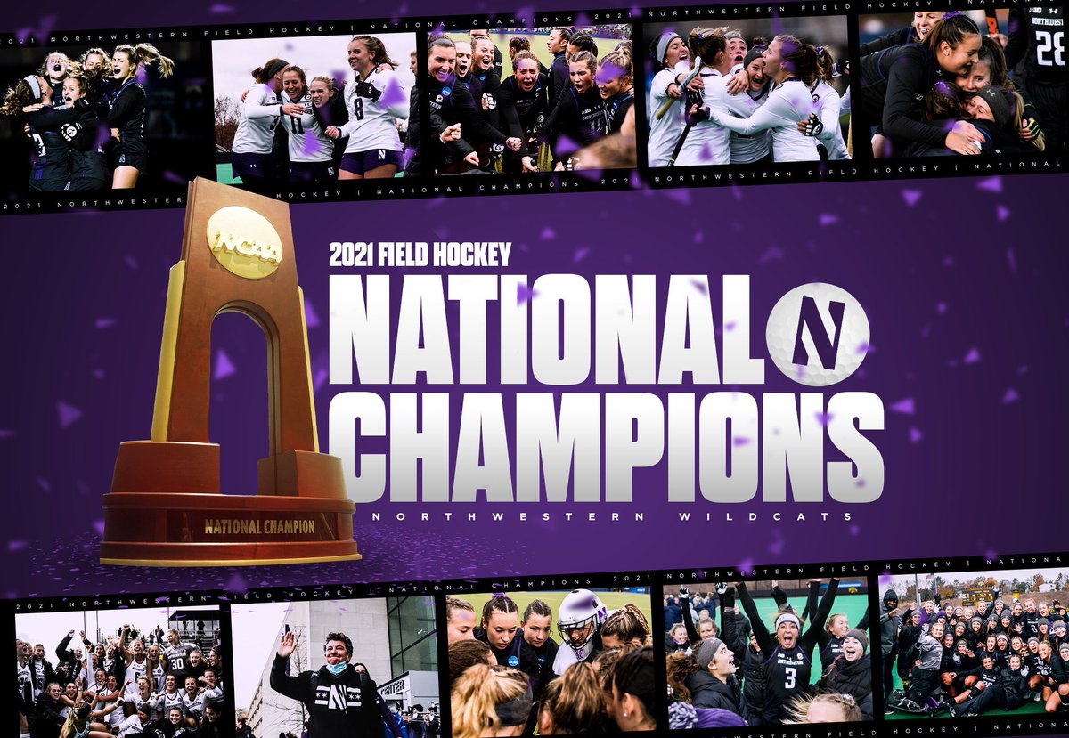 huwgilbert's tweet photo. Congratulations to the 2021 National Champion @NUFHCats! Brings me back to my first real taste of cheering on @Northwestern athletic success, when this team’s 1994 predecessors reached the Field Hockey Final Four, the last NU team to do so prior to this year. Go Cats!! https://t.co/SVyBShs4Yi