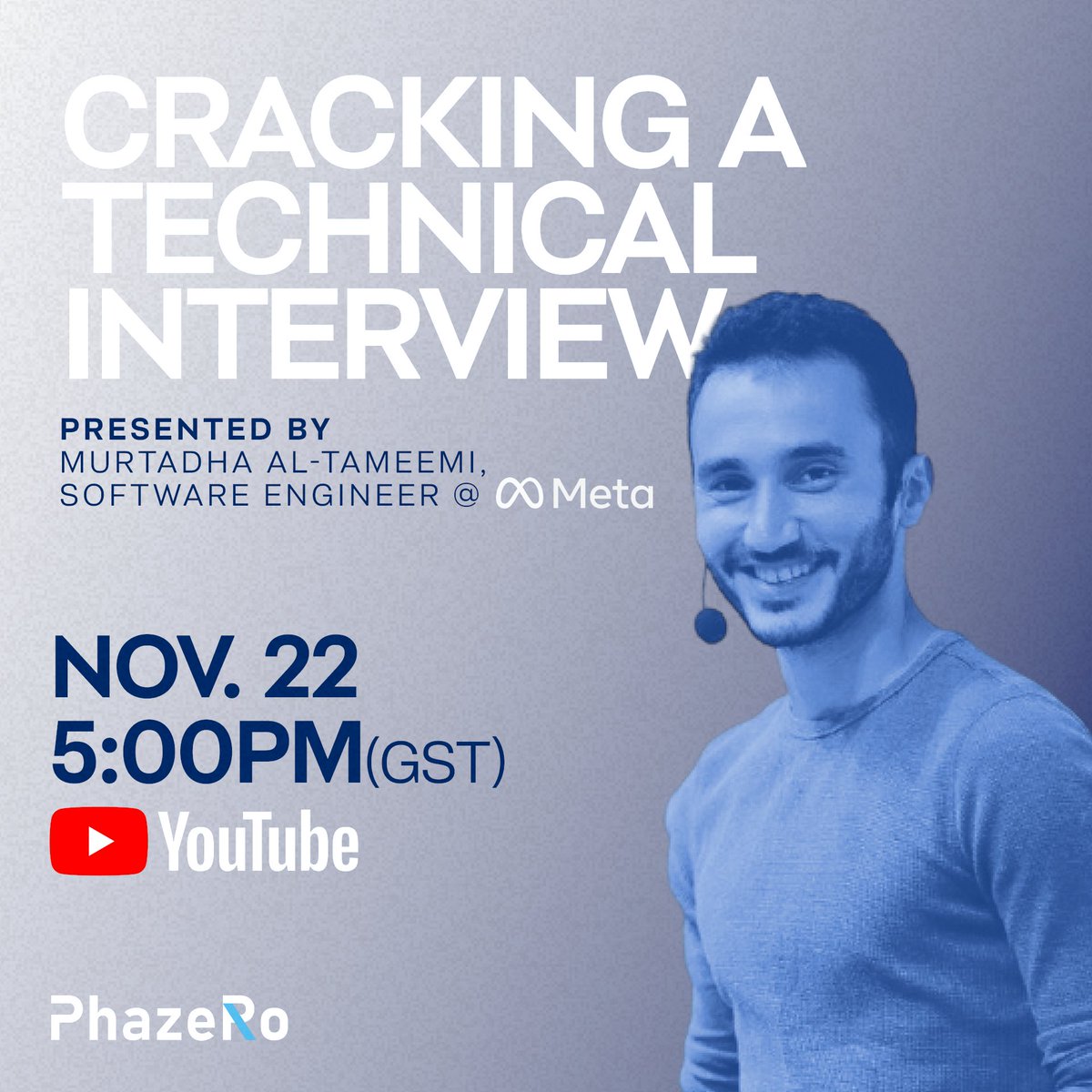 😥 Stressed about technical interviews?

Join us today for an informative talk by Murtadha Al-Tameemi, a Software Engineer at <a href="/meta/">Meta</a> for almost 10 years. 

Live on YouTube at 5PM (GST)

youtu.be/OwDkk9BcA3s
