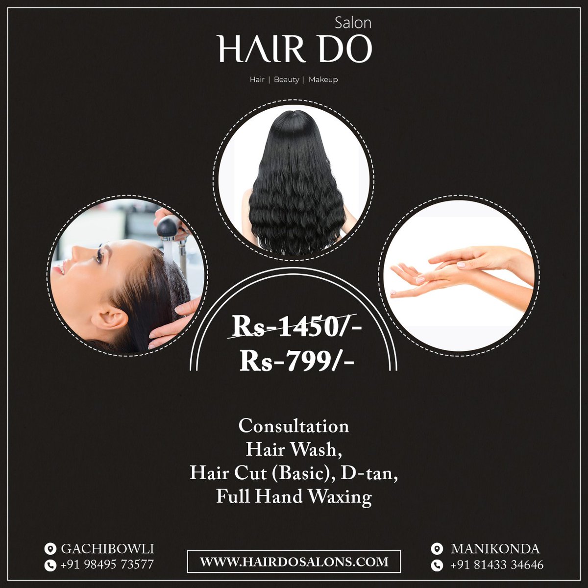 hairdosaloons's tweet photo. An offer never like before. Get hair and waxing services at just 799/-. 

For More details call us at- +91-9849573577
#salon #skincare #hairsalon #haircut #hairstyle #skin #beautycare #spa #relax #massage #healthyskin  #HairDoSalon #HairDoSalonGachibowli #Manikonda #Gachibowli https://t.co/76jyb7uYIu