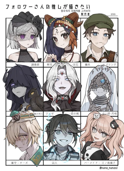 #フォロワーさんの推しを描きたい #第五人格イラスト
のんびり遅くなってフォロワーさんじゃなくなった方が多いですが🥲
ありがとうございました!
n달전에 받았던 트친최애그리기.,.,.,.,.^_^ 