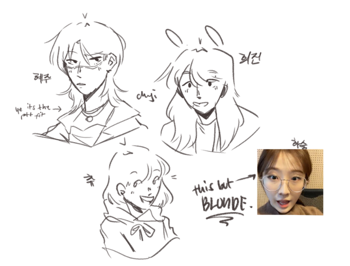today i offer loona hair changes i'd like to see
#loonafanart 