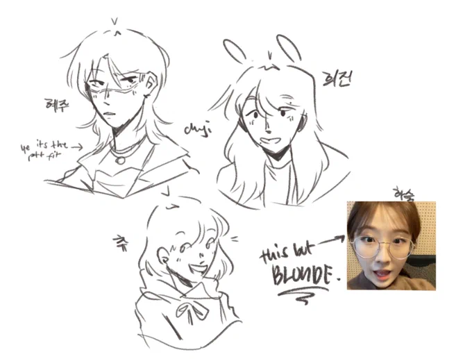 today i offer loona hair changes i'd like to see
#loonafanart 