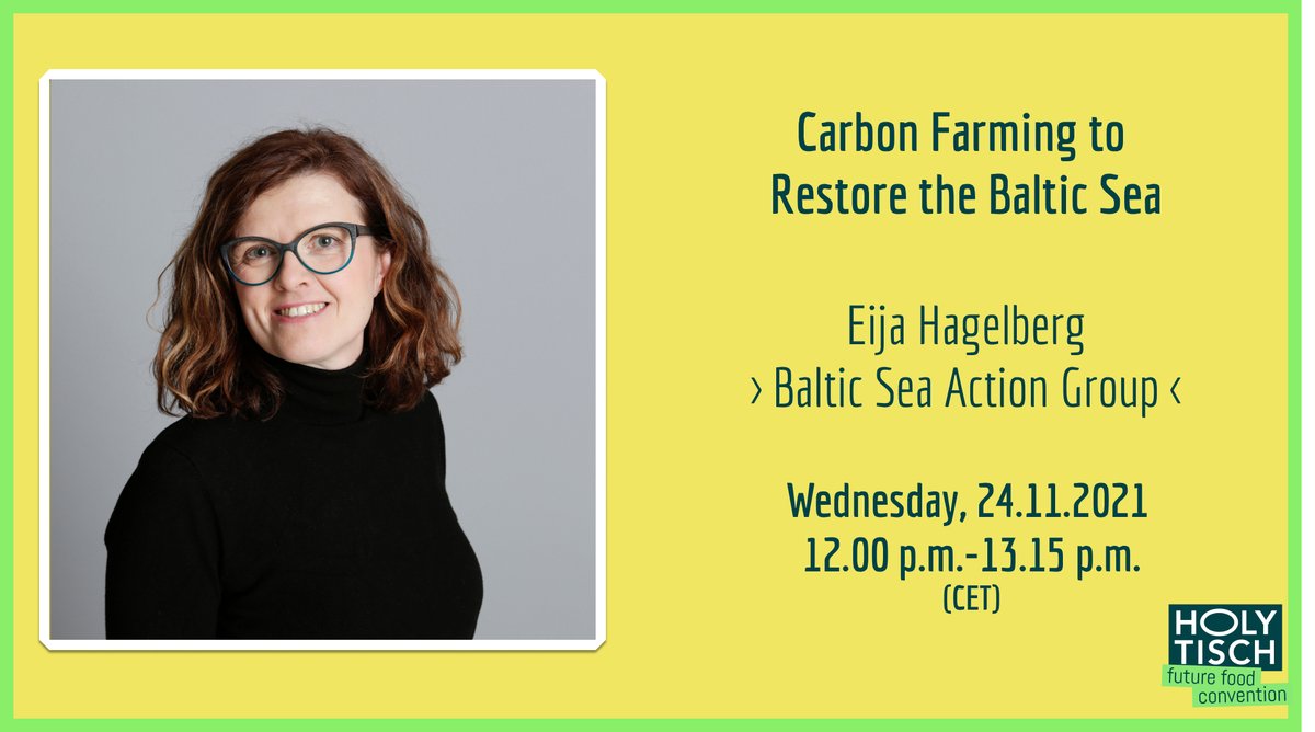 HolyTisch's tweet photo. Join us in the session:“Carbon Farming to Preserve the Balitc Sea”, with Eija Hagelberg from the Baltic Sea Action Group (BSAG). 

Free tickets are here available : 
https://t.co/mHUSaBI150 https://t.co/ZT3sFfiMYZ