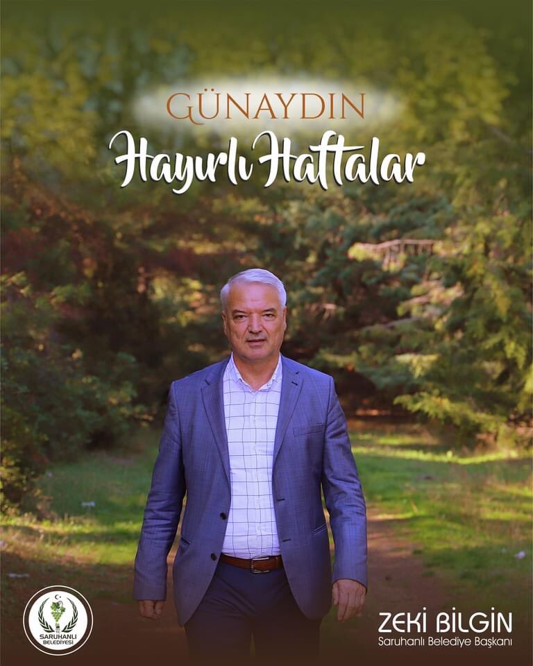 Yeni bir haftanın sabahında siz değerli hemşerilerime günaydın, hayırlı haftalar diliyorum. Sağlıklı ve mutlu bir hafta geçirmeniz dileğiyle...

#GünaydınSaruhanlı

Zeki Bilgin
Saruhanlı Belediye Başkanı