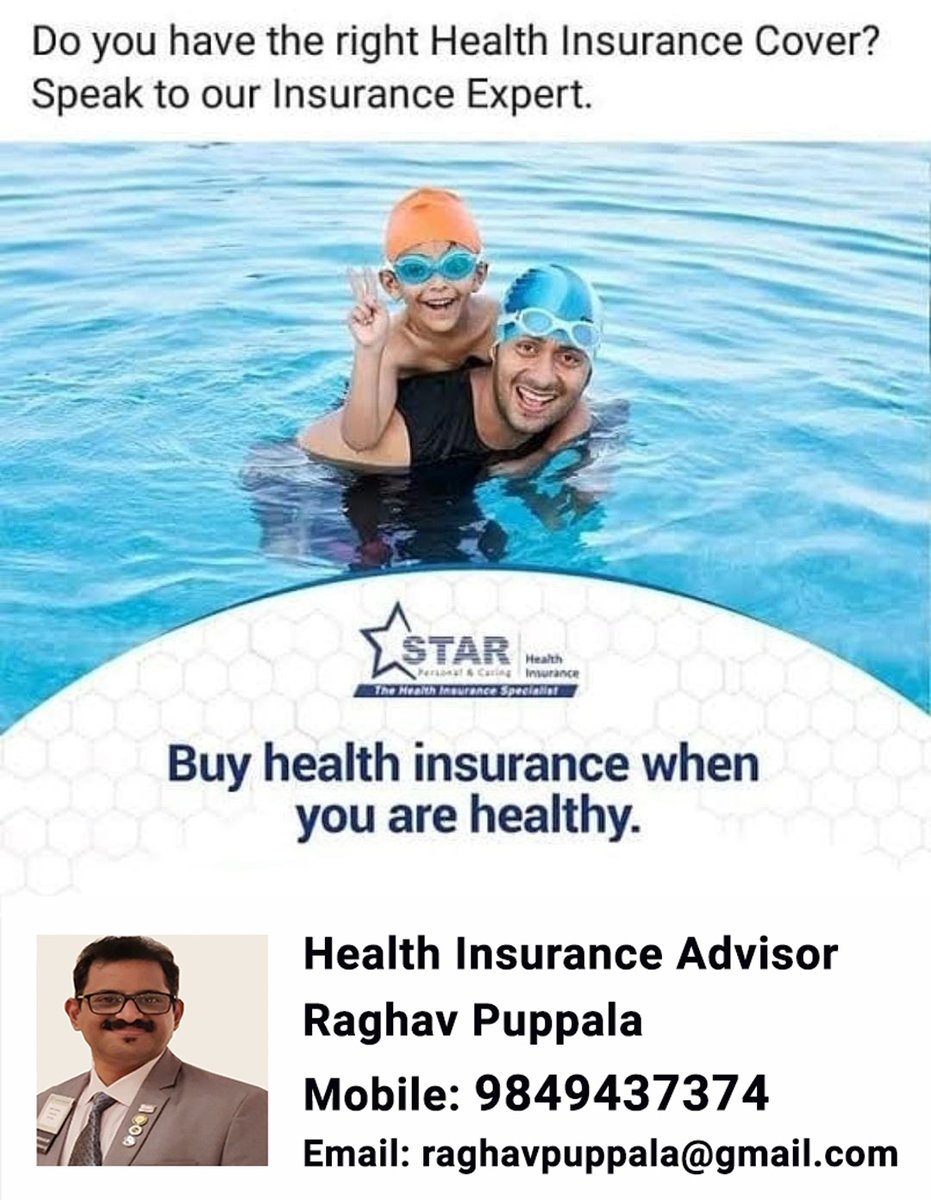 NAdsxcell's tweet image. Buy health insurance when you are healthy.
Star Health Insurance for more details Call:9849437374
#starhealthinsurance #healthinsurancecover #healthpolicy #healthinsurance #healthinsuranceadvisor