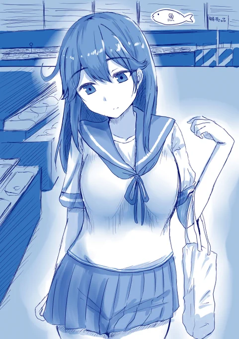 #見た人も無言で青い何かをあげる 