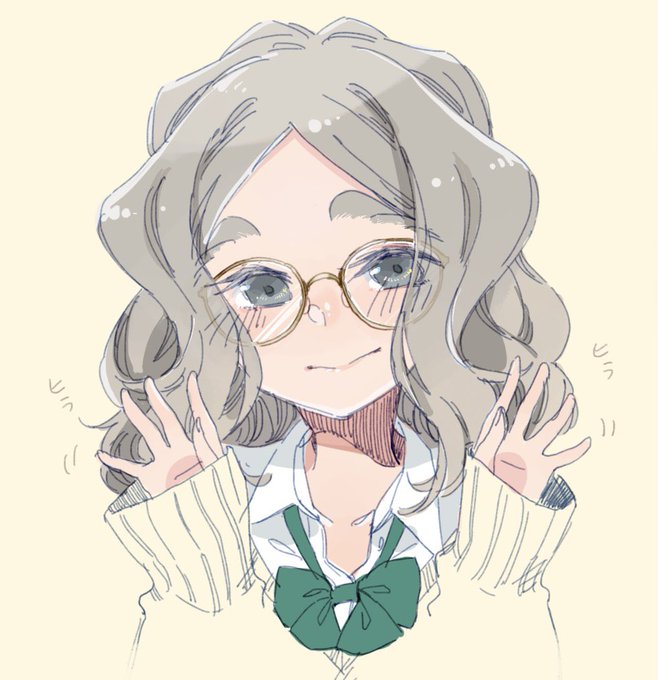 こんな感じかな( ˘ω˘ ) 眼鏡ちびっこちゃん。 https://t.co/l0rZRrLEyn 