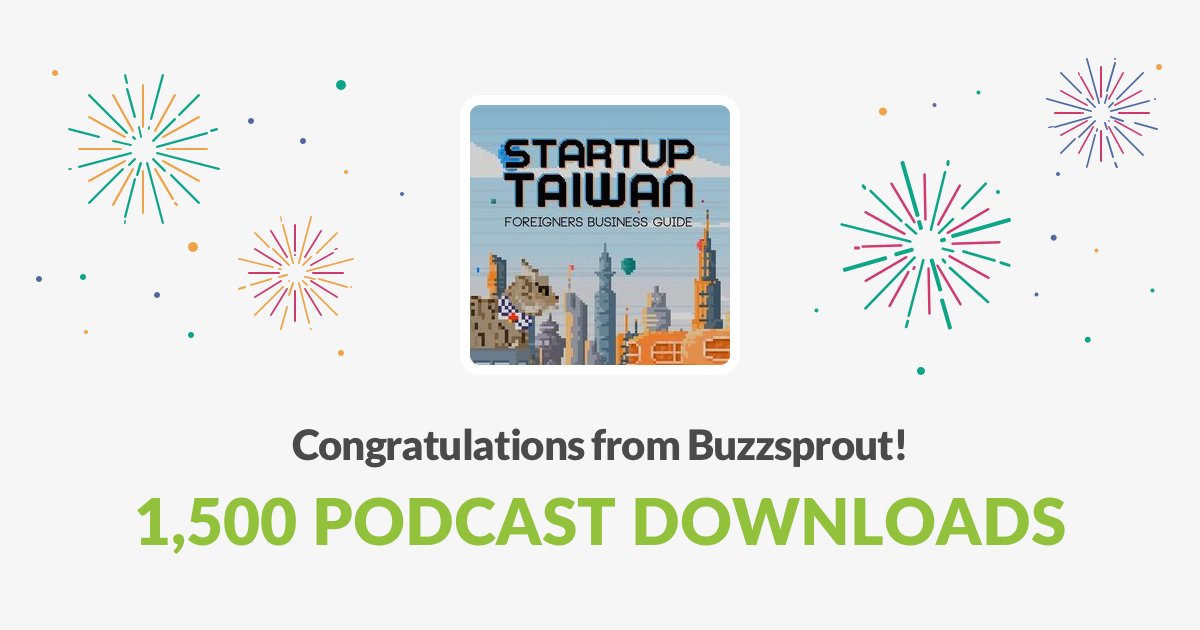 million_dc's tweet photo. https://t.co/Qda1k0m42m
We hit more that 1500 downloads at our StartupinTaiwan podcast, thank you! with @buzzsprout @thegreatpaolo #Taiwan #StartupInTaiwan https://t.co/2kPKiuHMYK
