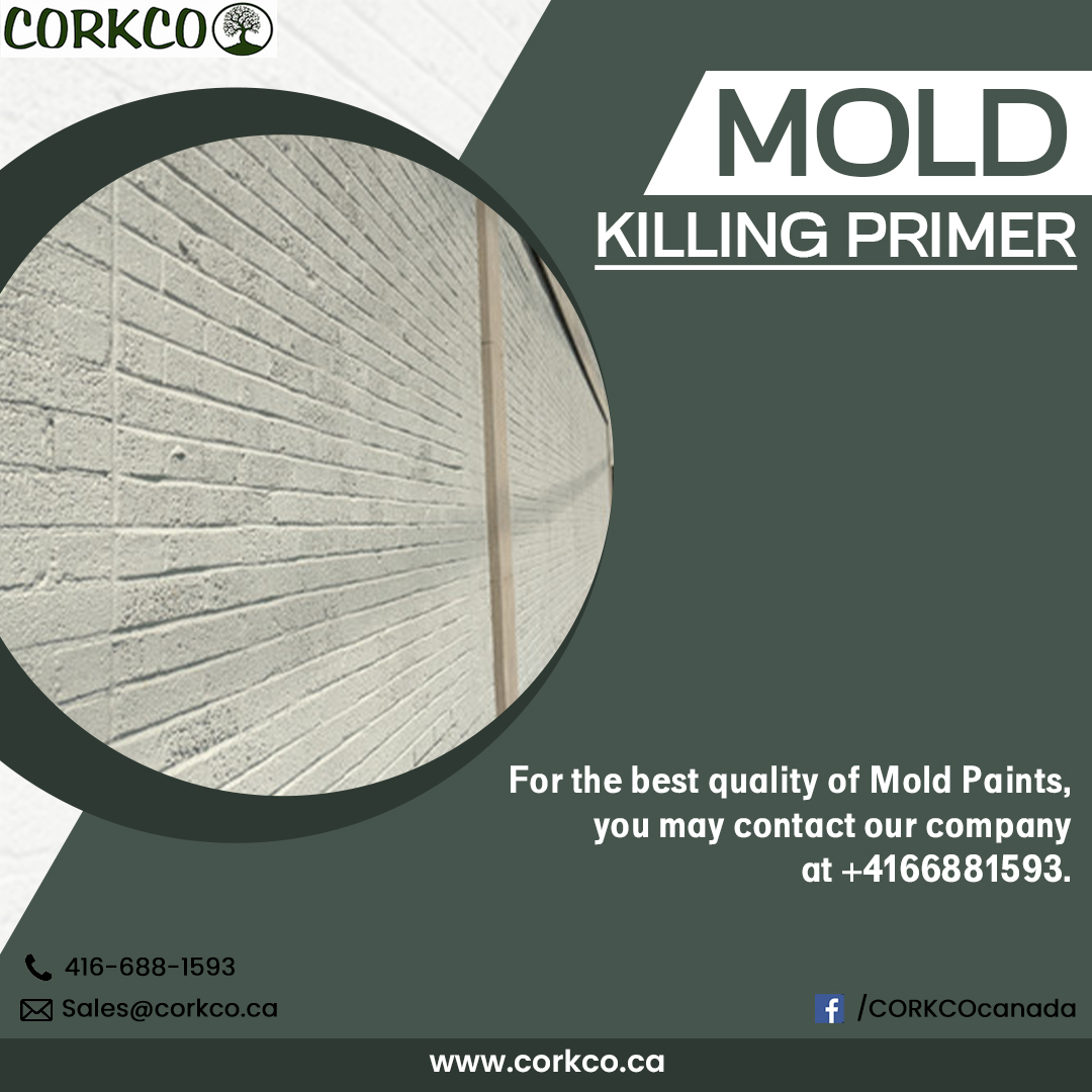 CorkcoCanada's tweet photo. We offer the best quality mold killing primer that is a water based fungicidal protective coating that can be used to paint over all existing mold, mildew, fungi, odor causing bacteria and any other fungal organisms. Send us your enquiry now.

#construction #constructioncompany https://t.co/yo9WFKHhcB
