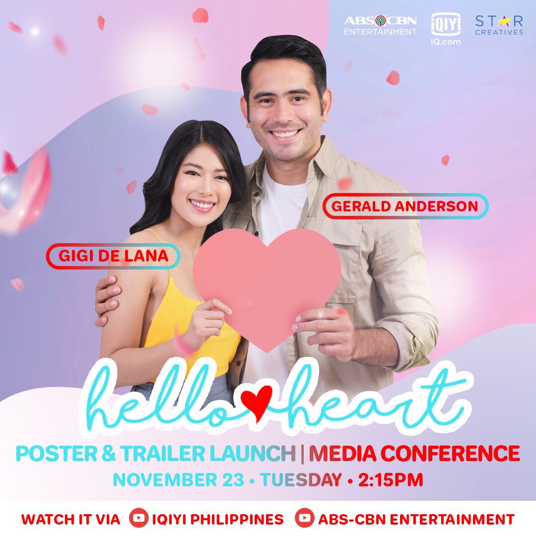 STAR CREATIVES on X: "Hello, from our Heart and Saul ❤️ Get a first glimpse of #StarCreatives x #iQiyiPH's December offering, #HelloHeart! Join Gigi de Lana and Gerald Anderson at the Hello