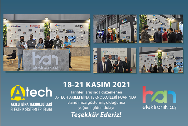 HanElektronik's tweet photo. 2021 A-TECH Akıllı Bina Teknolojileri Elektrik Sistemleri Fuarı Tamamlandı! Tüm ziyaretçilerimize teşekkür ederiz.
#hanelektronik #honeywell #milesight #averfire #spy #eocortex #atechfuari #ifm https://t.co/56nQfOJvUd
