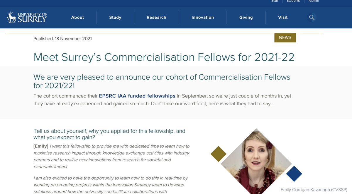 Professor David Sampson (@profddsampson) on Twitter photo Welcome to the 21/22 Commercialisation Fellows <a href="/UniOfSurrey/">University of Surrey</a>. From all walks of Uni life. Taking research outcomes to the next level. One step on the "Innovation as Mainstream" journey. Great to have you on board! surrey.ac.uk/news/meet-surr… Welcome to the 21/22 Commercialisation Fellows <a href="/UniOfSurrey/">University of Surrey</a>. From all walks of Uni life. Taking research outcomes to the next level. One step on the "Innovation as Mainstream" journey. Great to have you on board! surrey.ac.uk/news/meet-surr…
