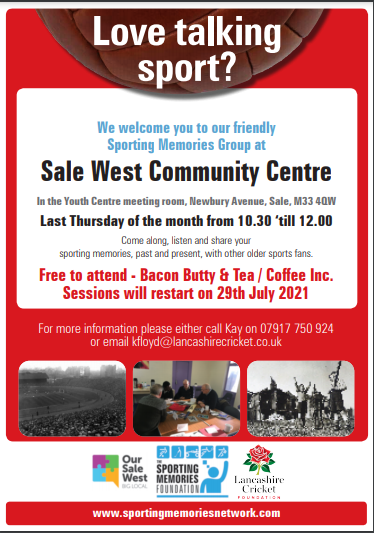 Join us this Thursday at Sale West Youth Centre #sportingmemories