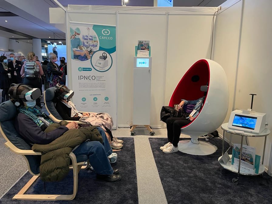 _Cayceo's tweet photo. Le congrès de la SFETD s'est terminé ce vendredi et nous souhaitons remercier toutes les personnes qui sont passées sur notre stand CAYCEO !

Des échanges constructifs et chaleureux ont notamment rythmé ces 3 jours de congrès 😀.

#douleur #medical #virtualreality #VR #hypnosis https://t.co/s5uHiTrD52