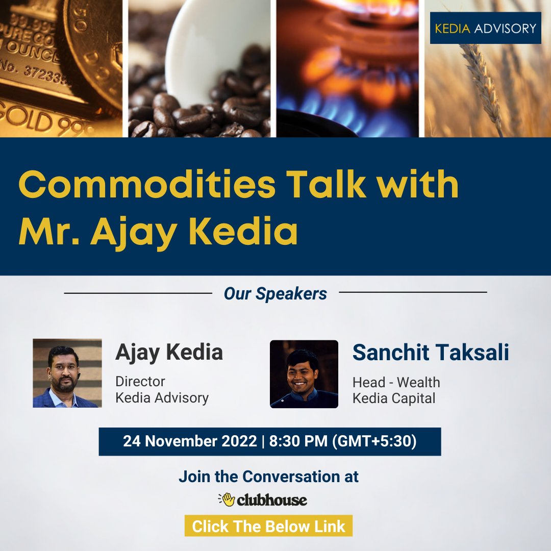 kediaadvisory's tweet photo. Hello Everyone,
Join the conservation with Mr. Ajay Kedia, a commodities expert, and well-known market personality, during World Investor Week.
@AjayKed73908641
To Join Now: https://t.co/IjGaHA4OWt
#indianstockmarket #commodityexpert #KediaAdvisory #WorldnvestorWeek #market https://t.co/z1wbn20e4o