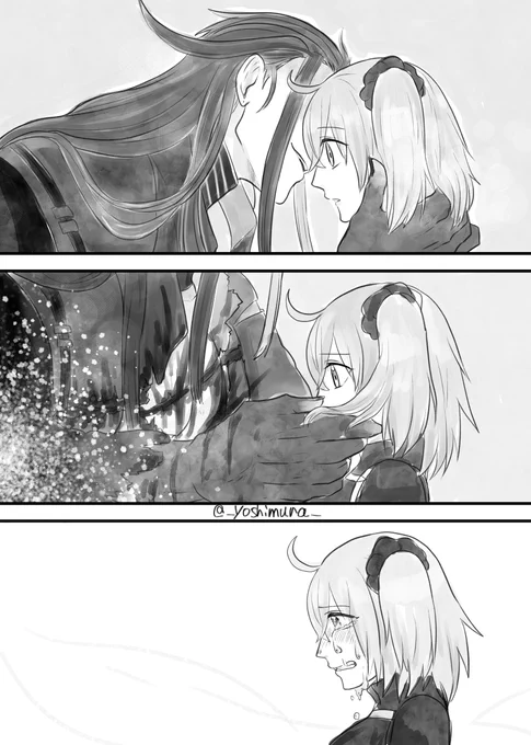 #リンぐだ子週ドロライ
お題「泣顔」
今から貴方に呪いをかけます

ゆっくり ゆっくりと

死んでくだされ

儂は先に地獄にてお待ちしております。 