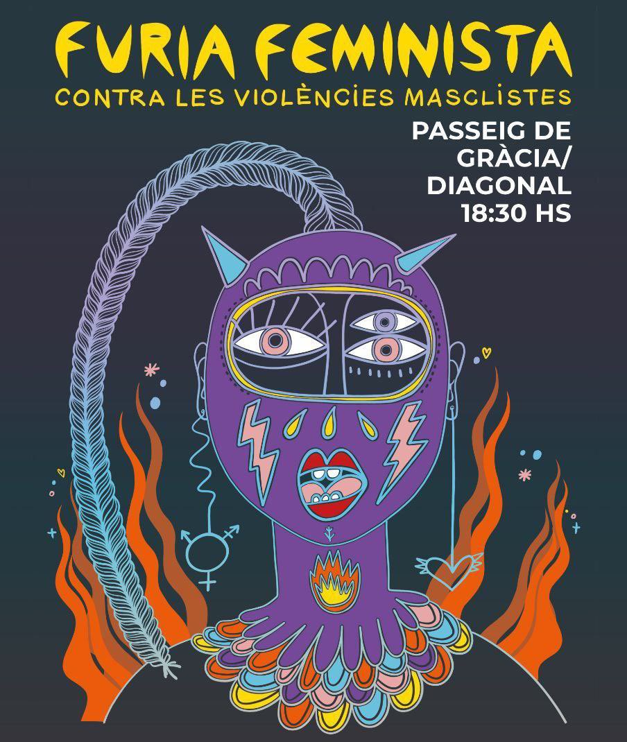 accioecofem__'s tweet photo. #DeLaPorALaRàbia 🔥 Prou complicitats amb un sistema capitalista cisheteropatriarcal i colonial que ens violenta, ens destrossa i ens mata. 

Dones i identitats dissidents prenem els carrers, els centres de treball, els parcs i les places. #OcupemJuntesElsCarrers ✊🏾🖤🟣 https://t.co/KnqG7QVp0W