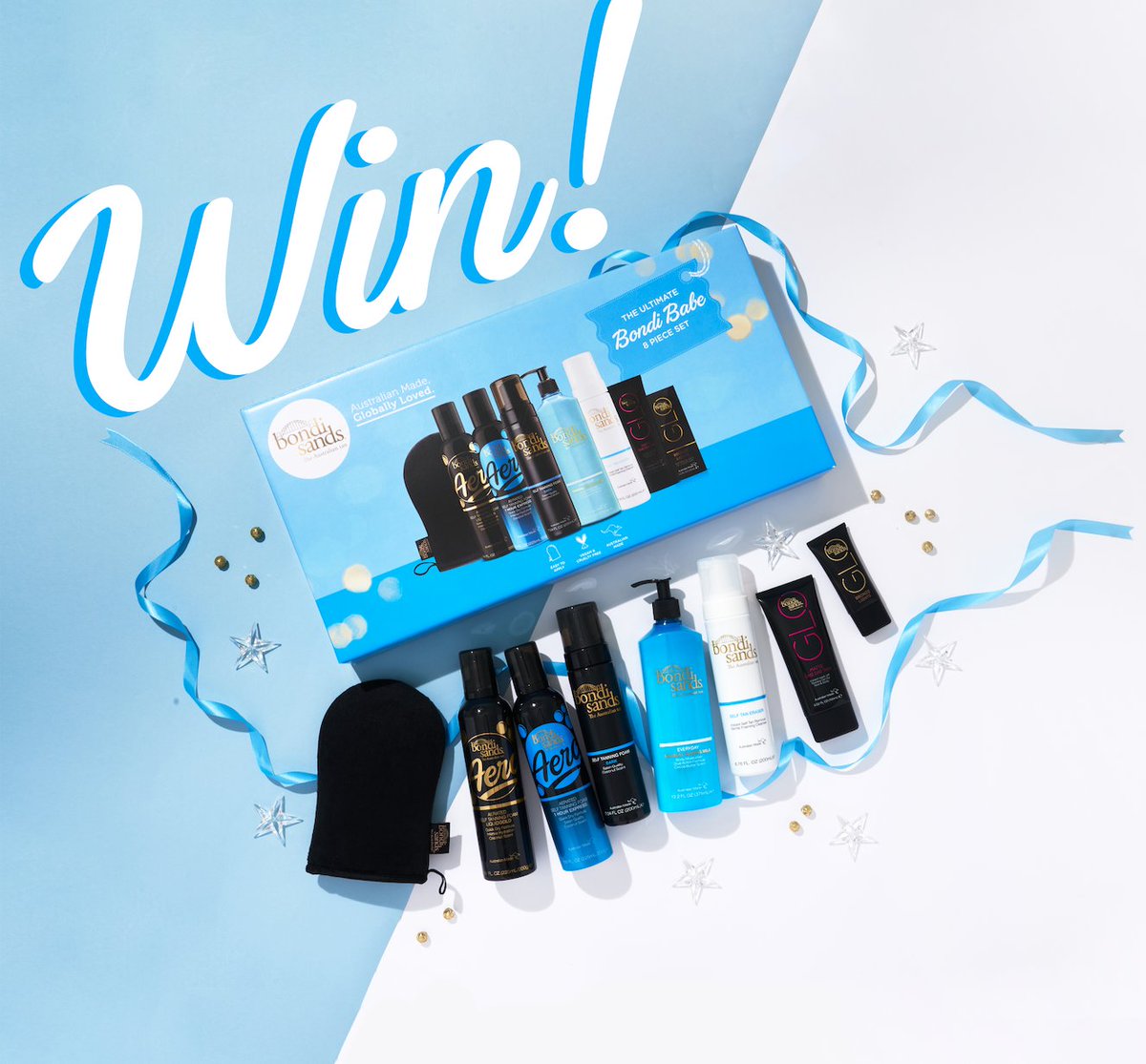 💙#WIN💙We're giving you a chance to WIN our limited edition Ultimate Bondi Babe Gift Set, exclusive to <a href="/BootsUK/">Boots</a> (worth £100!)

✨To enter follow us and RT this post ✨

Shop the gift set: bit.ly/3nATRel
Ends 24/11, open to UK &amp; Ireland
T&amp;Cs: bit.ly/3nENzM3