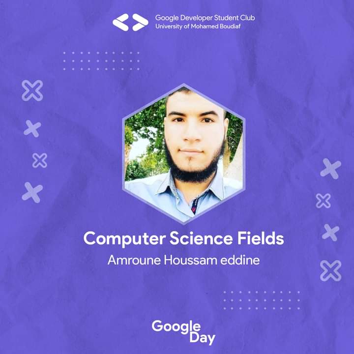 -1J 🧐
-سجلو باش تحكمو بلاصةفي القاعة  : 
forms.gle/1DSH1V7Bykuyga…
-سجل لتصبح عضو معناا في النادي: 
gdsc.community.dev/university-of-…
#googlemena 
#googledeveloperstudentclub
#gdscmsila