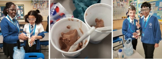 BrookvaleGroby's tweet photo. Year 8 Science Club we turned flavoured milk into ice cream without using a freezer! 
For the science behind this and also the instructions to try it at home see the link below: 
https://t.co/nz0OczX7i1

Remember science is FUN!
#BGLC_Science https://t.co/jjOEacKLsa
