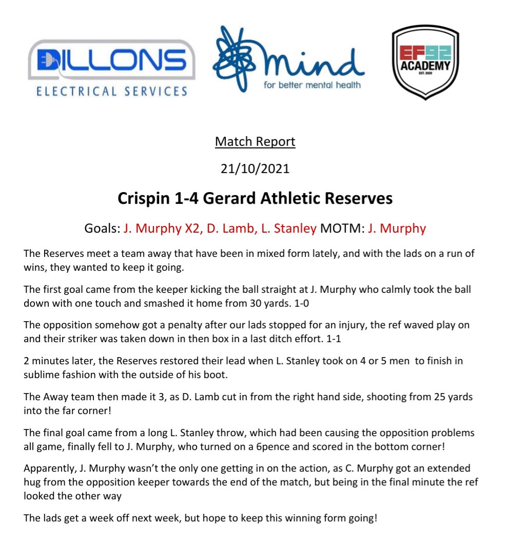 Yesterday's match reports..💚🖤💛