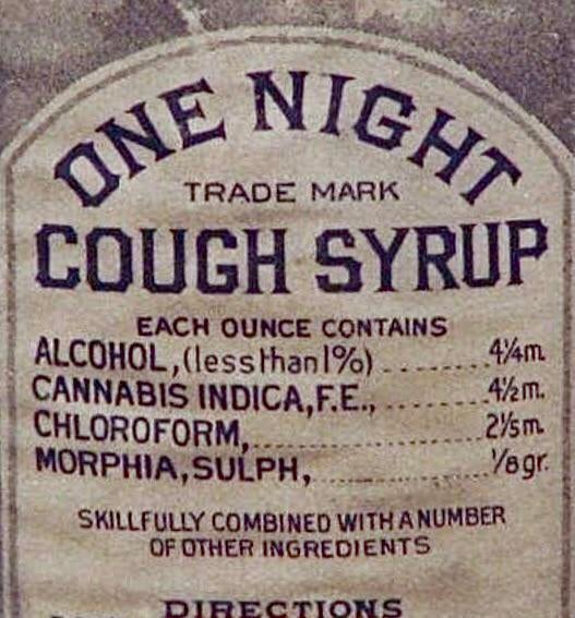 Cough syrup from 1888

The nighttime, sniffling, sneezing, coughing, aching, stuffy head, fever, how the hell did I wind up on the kitchen floor medicine.
