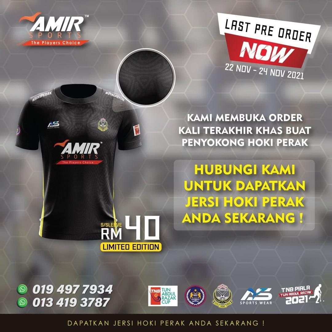 sukanperak's tweet photo. Komer yang nak beli jersi juara #hoki Piala Tun Abdul Razak 2021, boleh ke IG @theamirsports atau hubungi nombor di grafik untuk buat tempahan, yang dibuka mulai hari ini untuk 3 hari sahaja #PerakPower
#Sukan #Perak #SukanPerak https://t.co/pfUsD8w0lA