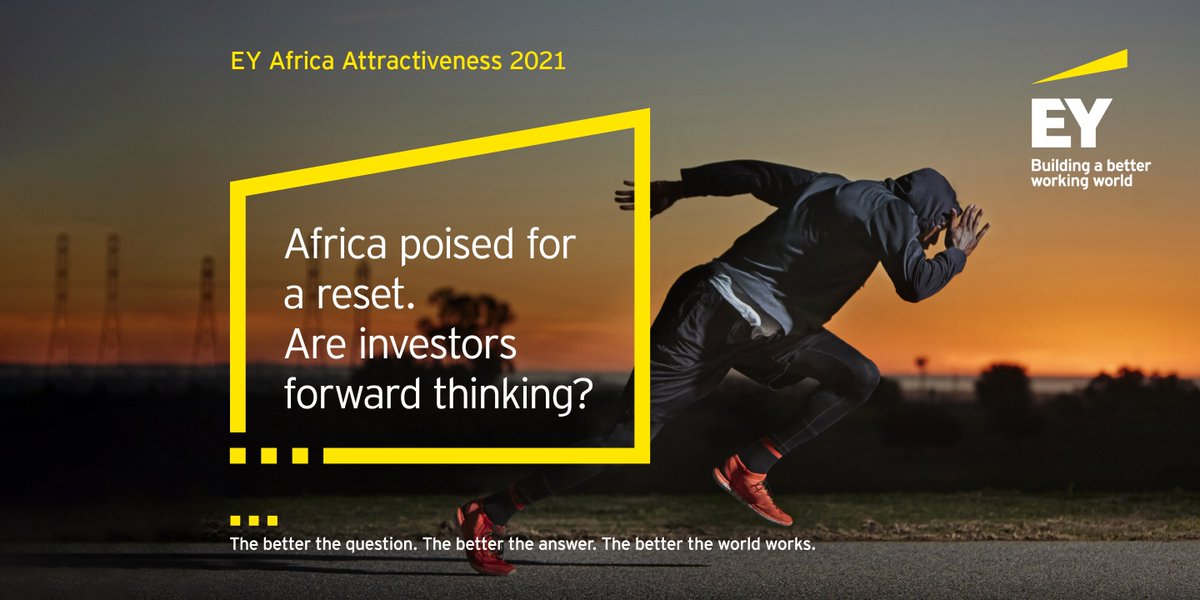 EY_Africa's tweet photo. We are pleased to present our 11th edition of the EY Africa Attractiveness Report. It comes at a time when Africa was plunged into a recession caused by the pandemic and examines the region’s attractiveness as a foreign investment destination: https://t.co/6z8t28wIBy
#EYAttract https://t.co/Sji9iq27mP