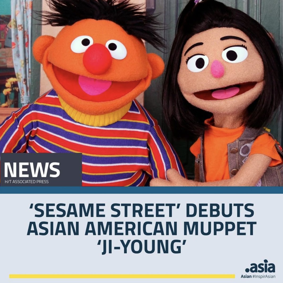 dotasia's tweet photo. At only 7 years old, Ji-Young is making history as the first #AsianAmerican #muppet in the @sesamestreet  canon. She is #KoreanAmerican and has two passions: rocking out on her #ElectricGuitar and #Skateboarding.

Asian #GenerAsian #InspirAsian https://t.co/kwGZFcoKxu