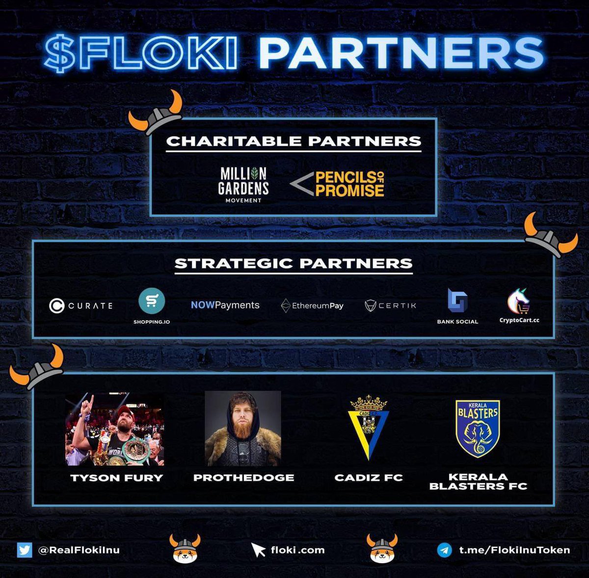 <a href="/cz_binance/">CZ 🔶 BNB</a> Floki for sure. 
Massive global Ads
Sponsor Football team in Spain
Metaverse gamefi launched in Dec and signed Tyson Fury as the game influencer
<a href="/RealFlokiInu/">Floki</a> <a href="/100bviking/">B (Da Viking)</a> <a href="/SabreEthereum/">Sabre</a>
