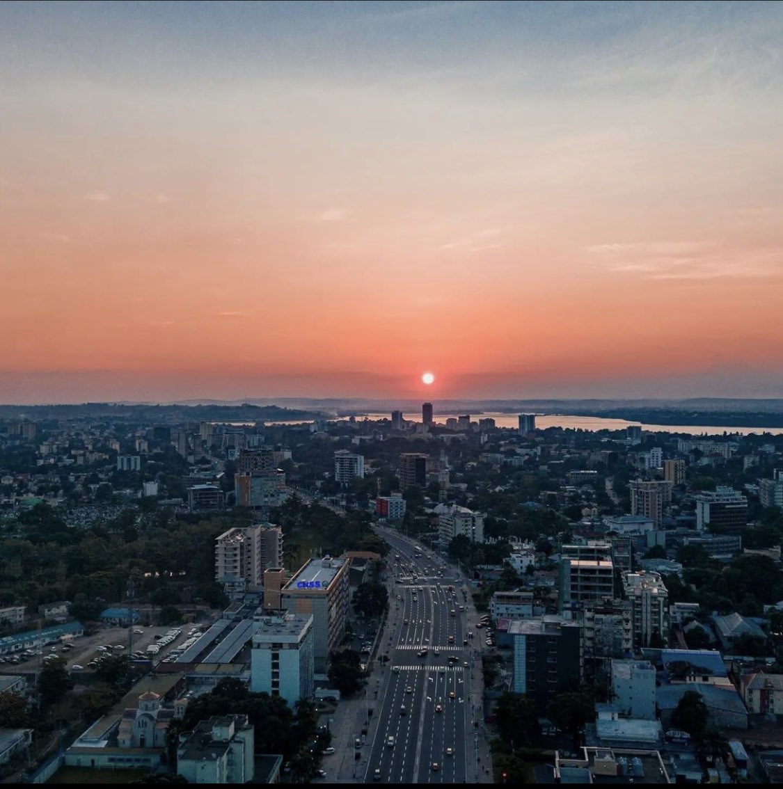 Beautiful views of Kinshasa during sunset 😍