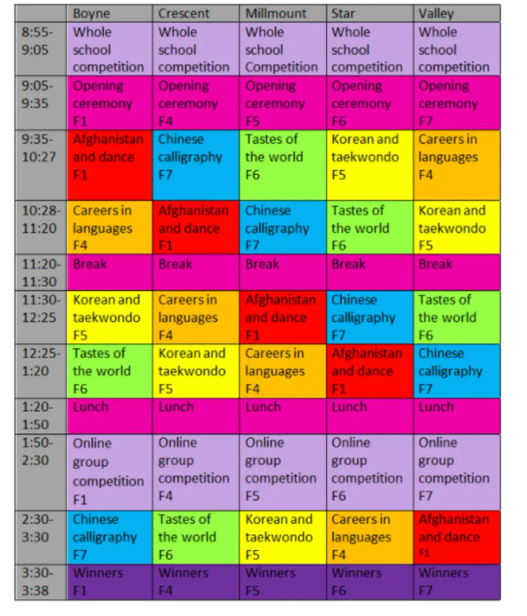 SOCCTYgroup's tweet photo. 🗣 Excellent line up of events for our TY students today for @langsconnect_ie #thinklanguages21 event.
🌟 Well done to the TY @SThinklanguages committee and míle buíochas to Ms Mc Donnell
#languagelearning #communication #connection https://t.co/V1ww5wNqct