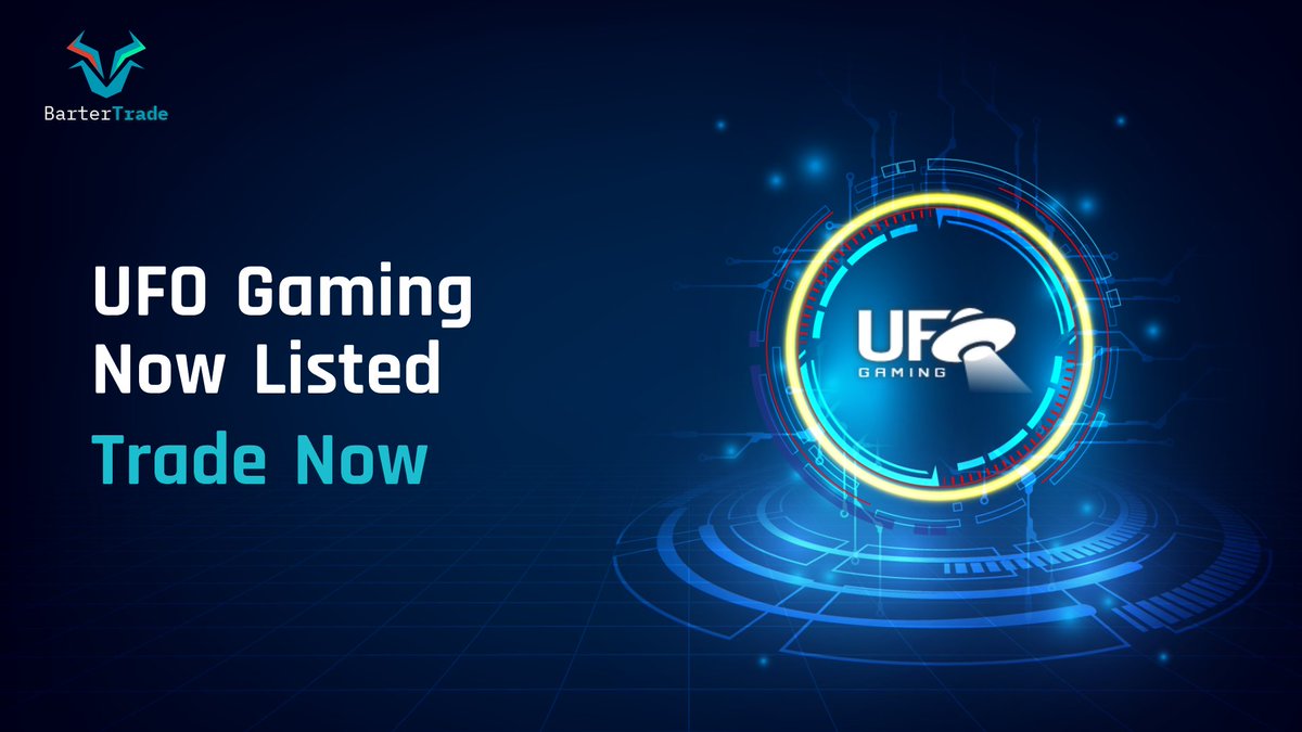 BarterTrade will list <a href="/TheUFOtoken/">Space (Prev. UFO Gaming)</a> token under the trading pair of UFO/USDT on November 22, 2021.

Deposits: Already Open
Trading starts: November 23, 2021 at 17:00 UTC

Get ready to trade $UFO with $0-fee for one week.