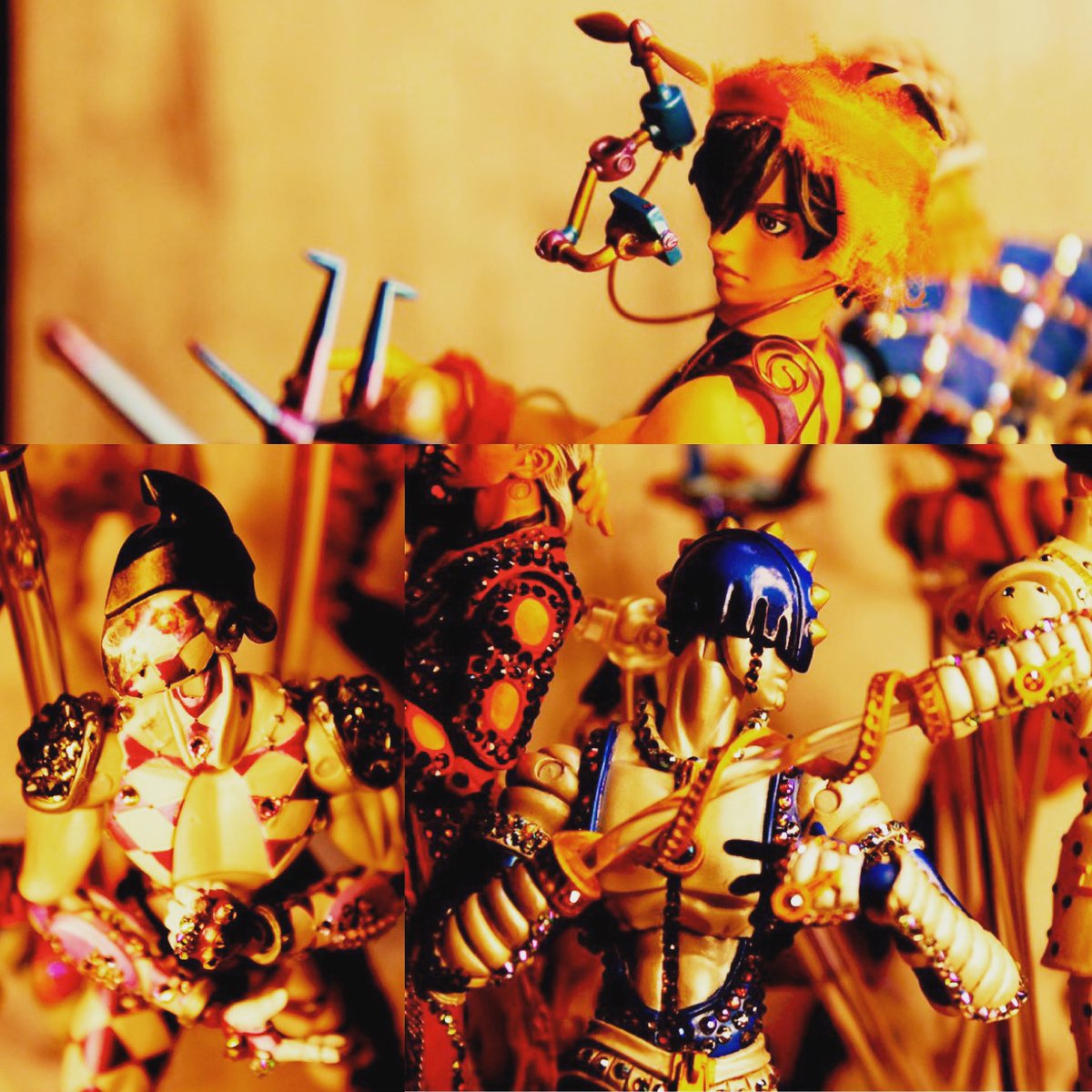 takashishipita's tweet photo. タカシシ工房便り
【吹き抜けていった黄金の風】

I love jojo！ I love jojo_bizarre_adventure！

#jojo 
#jojos_bizarre_adventure  #toy #part5 #swarovski #toyphotography #toyclub #toycommunity #toyphoto #超像可動 #actionfigurephotography #タカシシ工房 #custom https://t.co/yHd3adMheZ