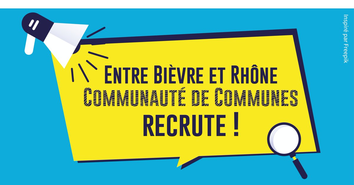 #EMPLOI à #EntreBièvreEtRhône
👉 La communauté de communes recrute ! 
🔹 Toutes les offres sont sur la plateforme en ligne :  bit.ly/3FAdIlp
⚠ Date limite de candidature : 15/12/2021.