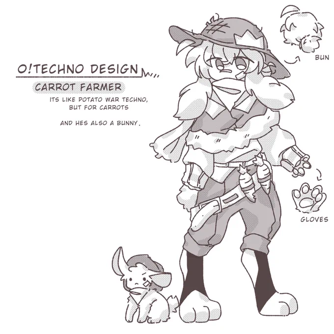rules!
- you can change the pose and expression but the design (which i added below) and idea has to stay similar 
- use #RabbitbladeDTIYS so i can see it! also dont forget to tag me :)
- theres no deadline!
- (i didn't include technos hat but you can add it if you'd like) 