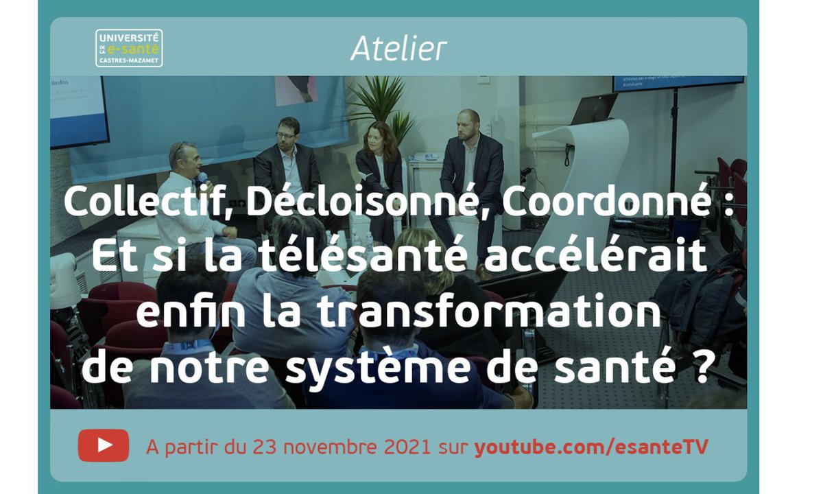Replay #UniEsante  

👉« Collectif, Décloisonné, Coordonné. Et si la #télésanté accélérait enfin la transformation de notre système de #santé ? »  avec @mesdocteurs <a href="/mlsaillard/">Marie-Laure Saillard</a> <a href="/LionelREICHARDT/">PHARMAGEEK #hcsmeufr</a> @CHU_Caen

youtube.com/esanteTV